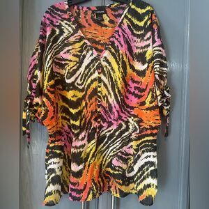 Lane Bryant Vibrant Abstract Top